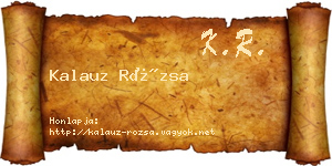 Kalauz Rózsa névjegykártya