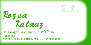 rozsa kalauz business card